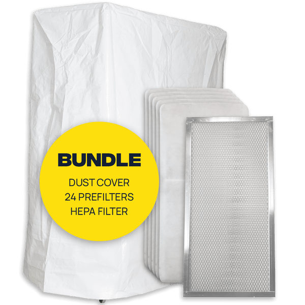 Dust Cover, Prefilters and HEPA Filter Bundle